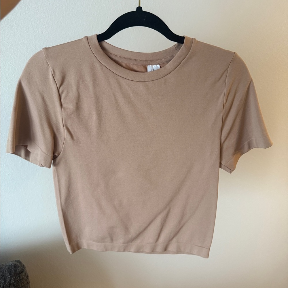 A New Day Brown Crop Fitted T-Shirt